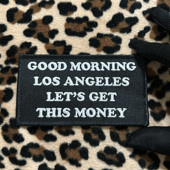 GOOD MORNING LOS ANGELES 😎 Money Embroidered Sew On Patch Hollywood California - Picture 10 of 10